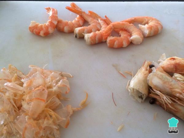Recette de Salade tiède de crevettes - Étape 2