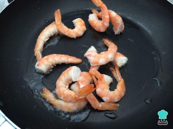 Recette de Salade tiède de crevettes - Étape 6