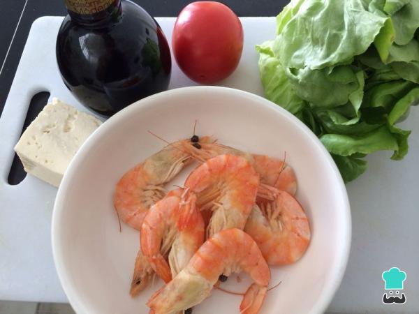 Recette de Salade tiède de crevettes - Étape 1