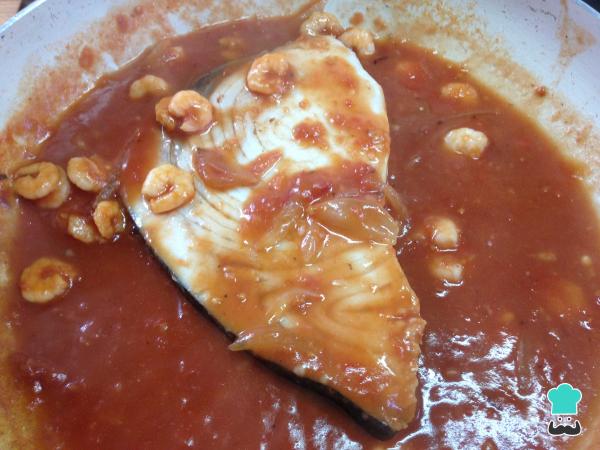 Recette d'Espadon sauce crevettes - Étape 5