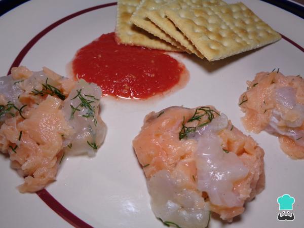 Recette de Carpaccio de Saumon et Morue à la Tomate