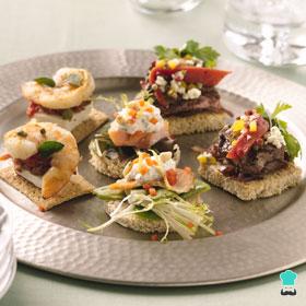 Recette de canapés de poisson et fruits de mer