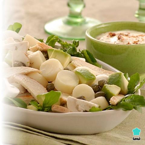 Recette de palmetto, champignons et avocat.