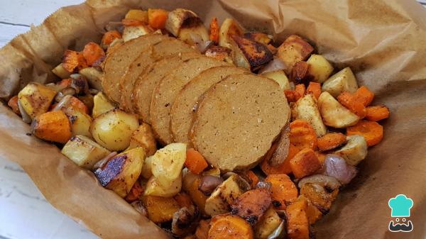 Recette de rouleau de viande végétalien