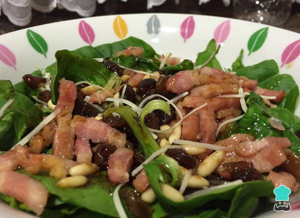 Recette de salade d'épinards et de bacon