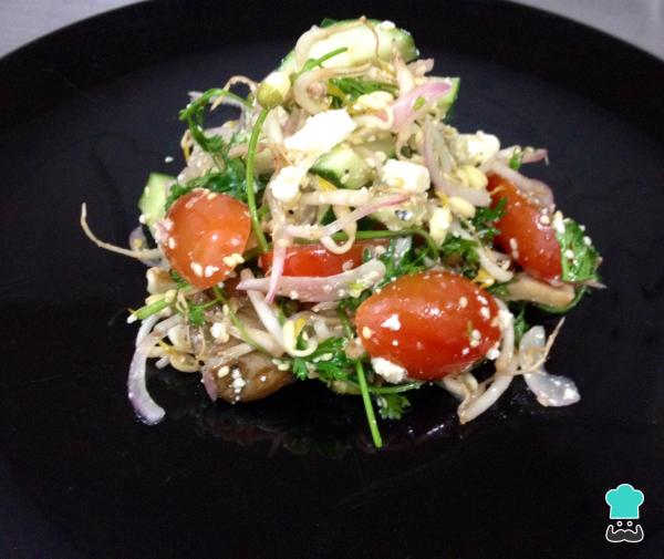 Recette de salade de fromage feta frais et coriandre