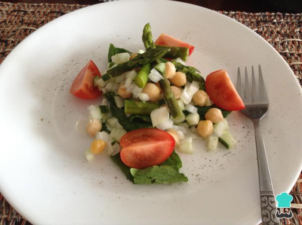 Recette de salade de pois chiches cuite