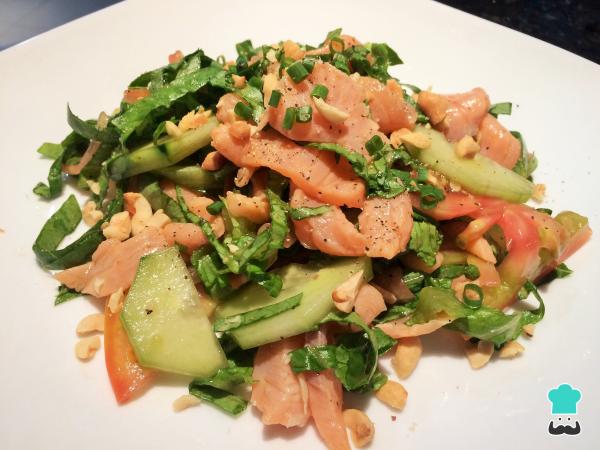 Recette de salade de saumon et concombre