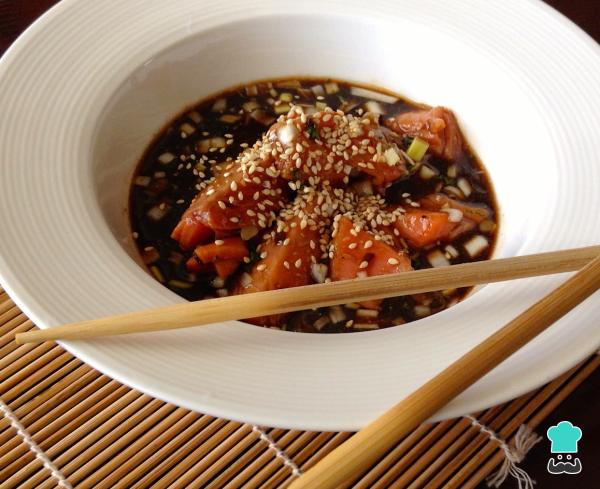 Recette de saumon mariné japonais