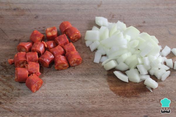 Recette de Macaroni à la chistorra - Étape 2
