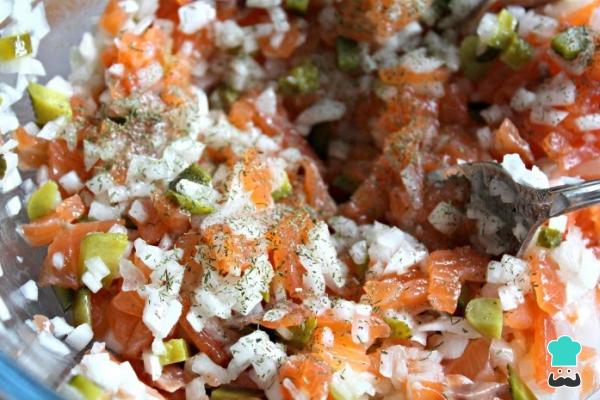 Recette de Tartare de Saumon Fumé - Étape 3