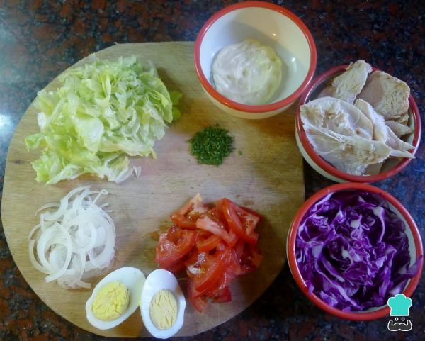 Recette de salade de poulet frais - Étape 2