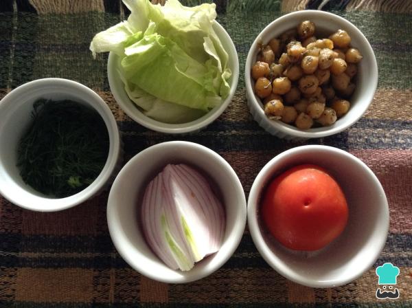 Recette de salade de pois chiches et citron - Étape 1