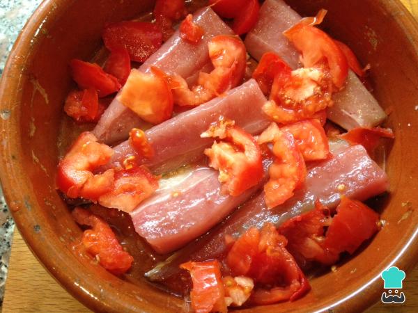 Recette de bonite aux tomates au four - Étape 2