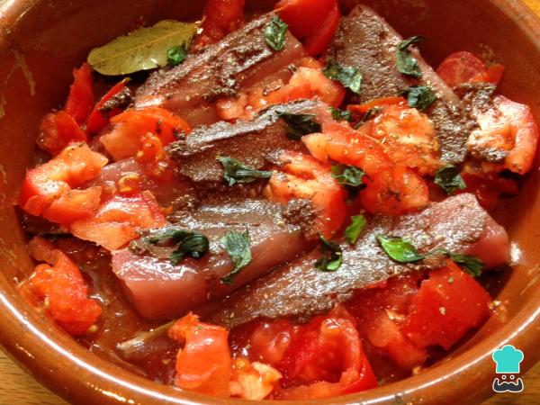 Recette de bonite aux tomates au four - Étape 3