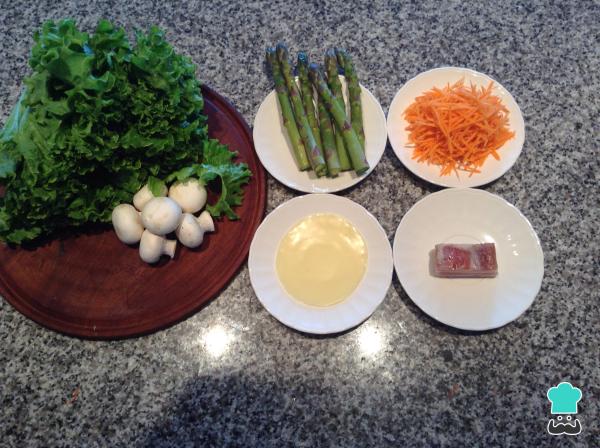 Recette de Salade d'Asperges au Bacon - Étape 1