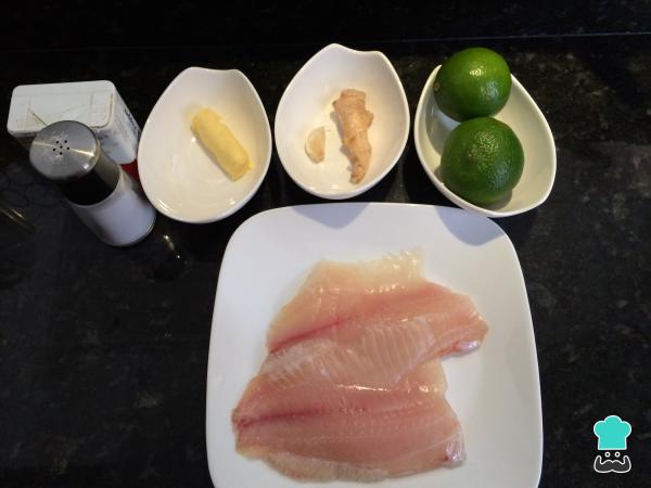 Recette de filet de poisson au gingembre - Étape 1