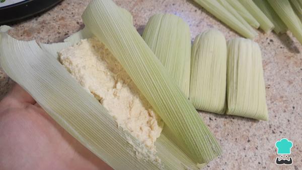 Recette de tamales de maïs blanc – Étape 4