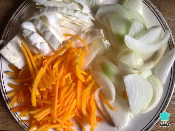 Recette de Chow Mein au poulet – Étape 1