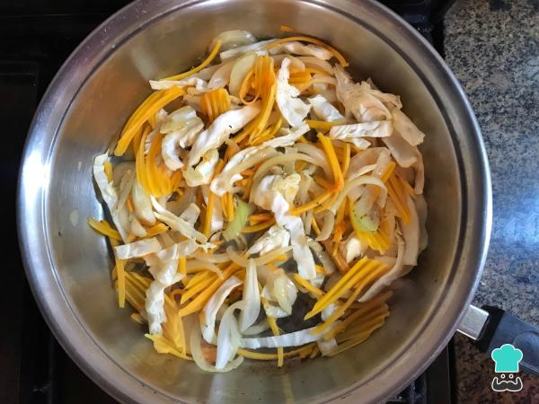 Recette de Chow mein au poulet - Étape 3