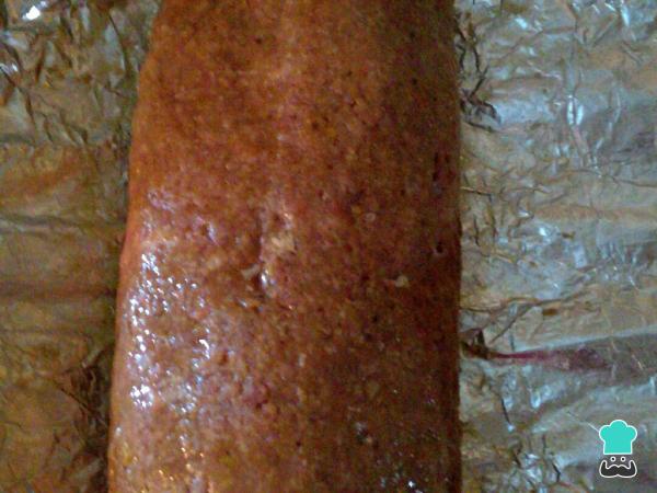 Recette de Rouleau de viande hachée enrobé de bacon - Étape 5