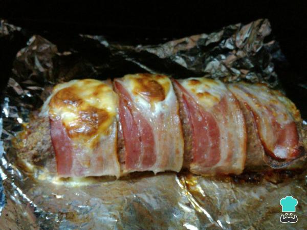 Recette de Rouleau de viande hachée enrobé de bacon - Étape 7