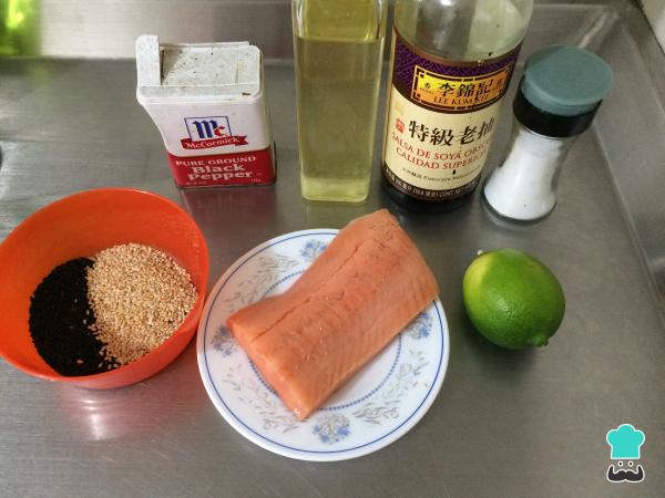 Recette de Tataki de Saumon au Sésame - Étape 1