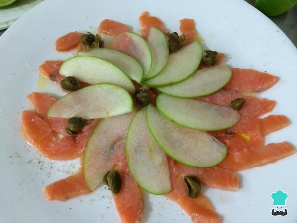 Recette Carpaccio de saumon fumé et pommes - Étape 4