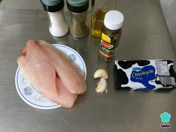 Recette de filet de poisson aux câpres - Étape 1