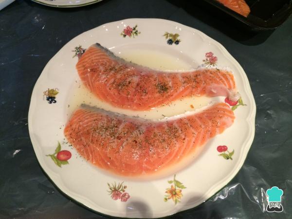 Recette de saumon au micro-ondes au citron - Étape 2