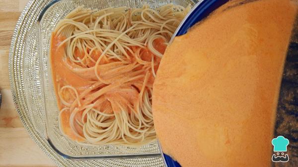 Recette de Spaghettis rouges à la crème - Étape 5