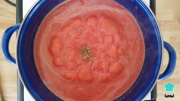 Recette de Spaghettis rouges à la crème - Étape 3