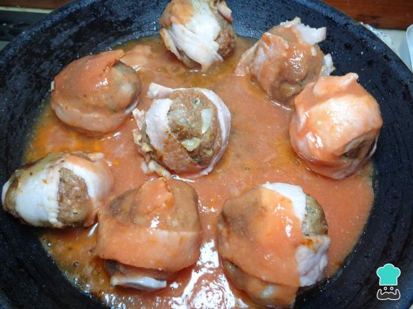 Recette de boulettes de viande enrobées de bacon au four – Étape 8