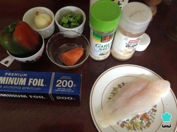 Recette de Merlu en papillote aux légumes - Étape 1