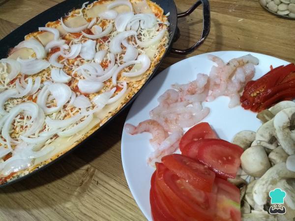 Recette de pizza aux crevettes - Étape 6