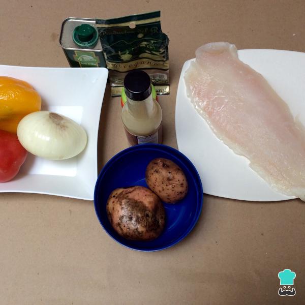 Recette de bar au four avec légumes - Étape 1