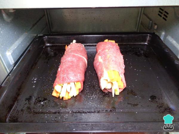 Recette de Steak farci aux légumes au four - Étape 5