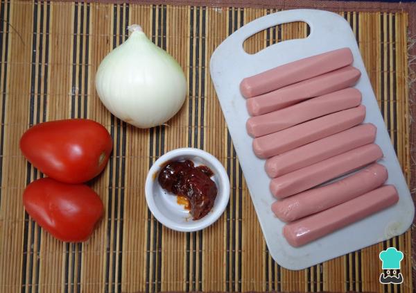 Recette de saucisses Enchipotlada pour enfants - Étape 1