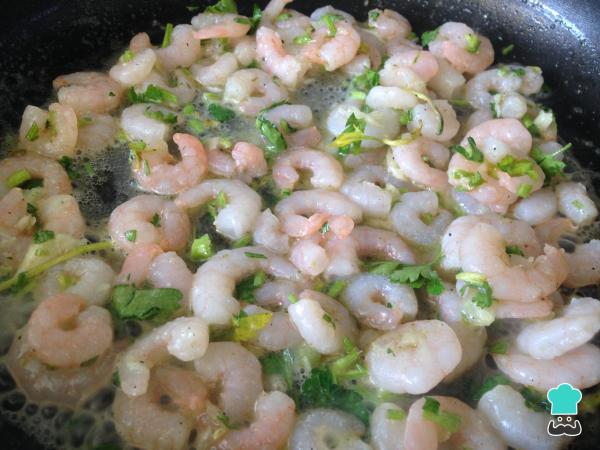 Recette de Fettuccine aux crevettes - Étape 4