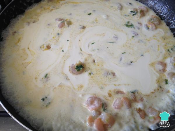 Recette de Fettuccini aux crevettes - Étape 5
