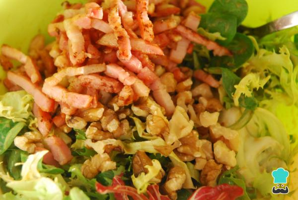 Recette de salade au chèvre et bacon - Étape 4