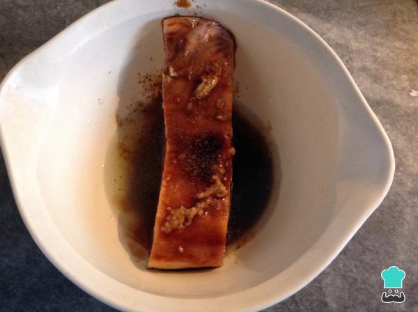 Recette de Saumon mariné au soja - Étape 2
