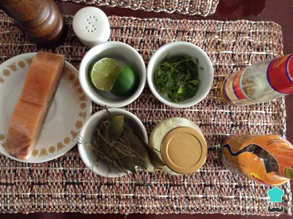 Recette de Saumon mariné au soja - Étape 1