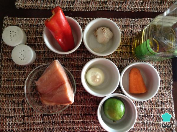 Recette de Saumon en papillote aux légumes - Étape 1