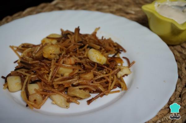 Recette Fideuá aux seiches et crevettes - Étape 8