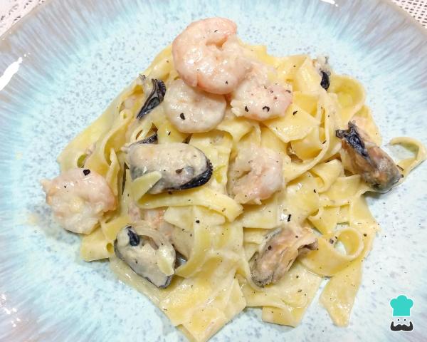 Recette de Nouilles aux crevettes et crème - Étape 7