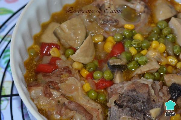 Recette d'agneau mijoté aux petits pois