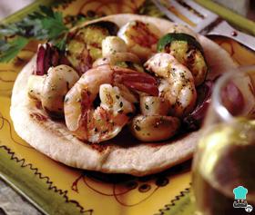 Recette de champignons aux crevettes à l'ail