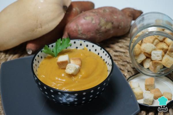 Recette de crème de patate douce et de potiron