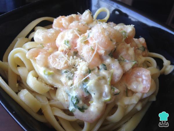 Recette de fettuccine aux crevettes